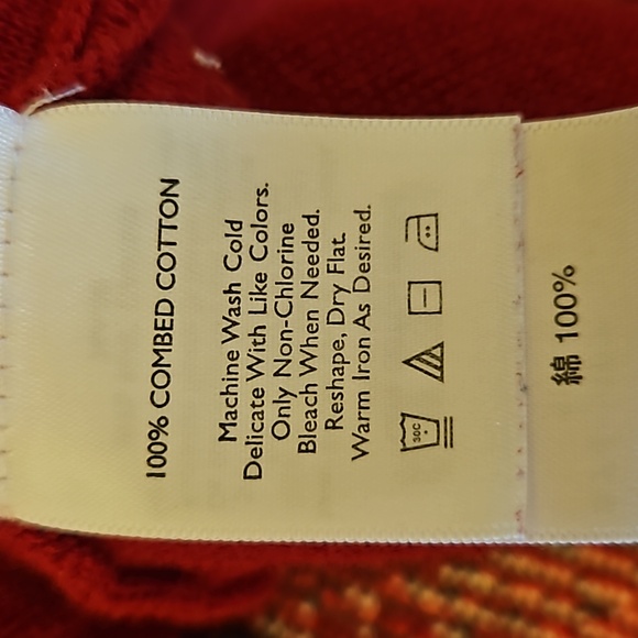 EDDIE BAUER NORDIC FULL ZIPPER ZIP UP SNOWFLAKES RED WHITE GRAY BLACK ME… - Picture 10 of 10